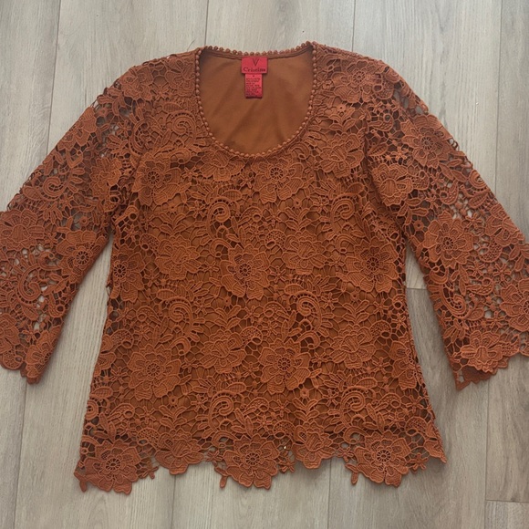 Crochet Top in Rust - Picture 1 of 3